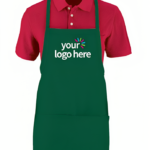 Red And Green Personalized Unisex Kitchen Apron With Pouch