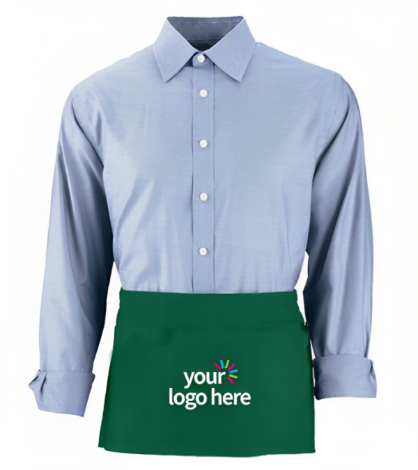 Green Personalized Unisex Waist Apron And Shirt