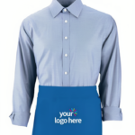 Blue Personalized Unisex Waist Apron And Shirt