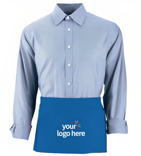 Blue Personalized Unisex Waist Apron And Shirt