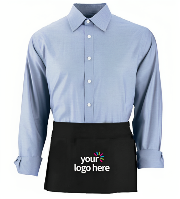 Black Personalized Unisex Waist Apron And Shirt