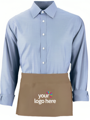 Khaki Personalized Unisex Waist Apron And Shirt