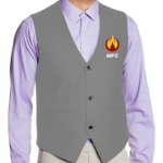 Personalized Waiter Waist Grey Coat