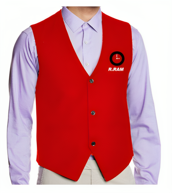 Personalized Waiter Waist Red Coat