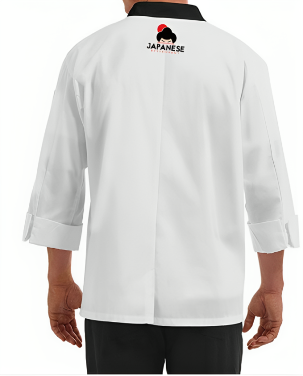 White Traditional 3/4 Length Sleeve Chef Coat