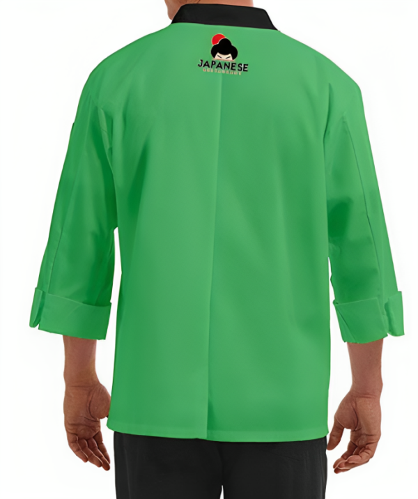 Green Traditional 3/4 Length Sleeve Chef Coat