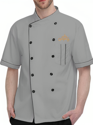 Dark Short Sleeve Chef Coat