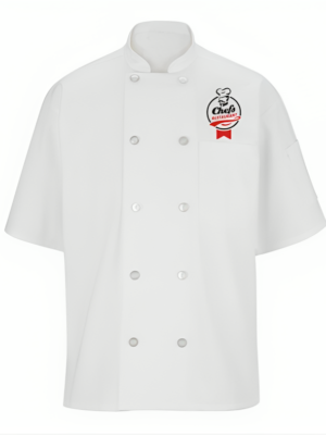 White Printed Chef Coat