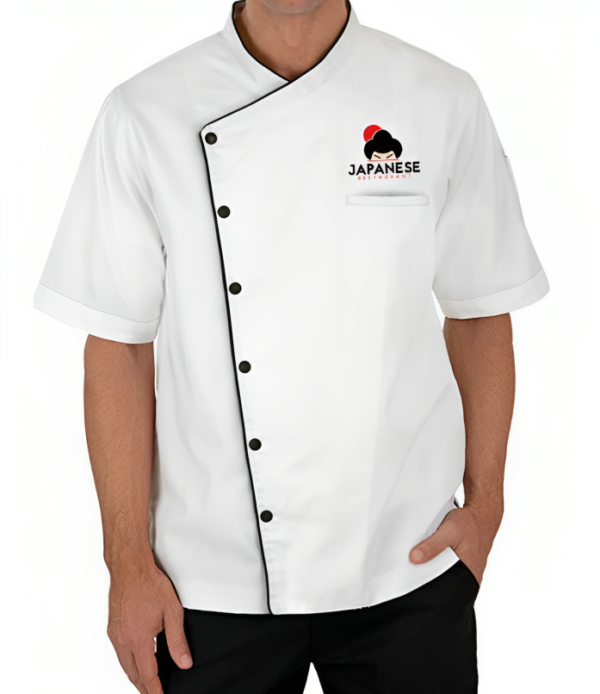 White Short Sleeve Chef Coat