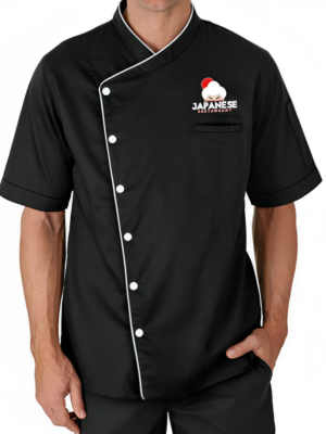 Black Short Sleeve Chef Coat