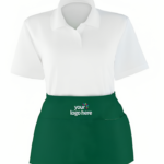 White And Green Oversized Waist Apron
