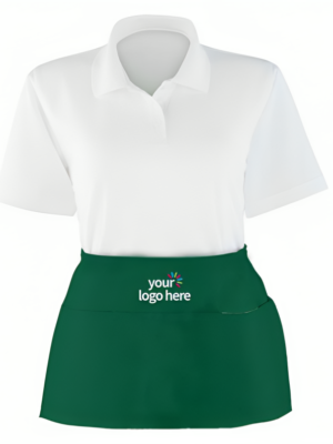 White And Green Oversized Waist Apron