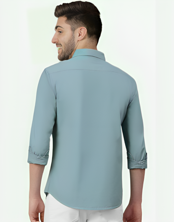 Formal Shirt For Man Light Steel Blue Back