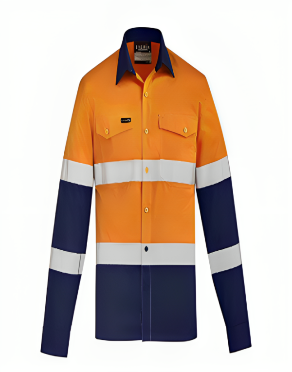Industrial Worker Shirt For Men Orange & Blue