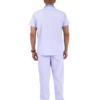 Men's Blue Lining Patient Uniform with front Buttons 2