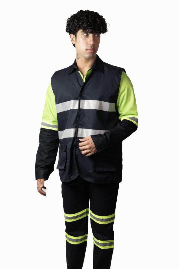 Industrial Vest Coat For Men With Reflecting Tape