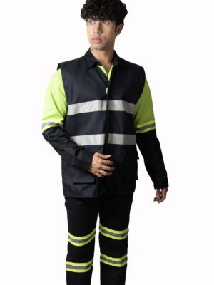 Industrial Vest Coat For Men With Reflecting Tape