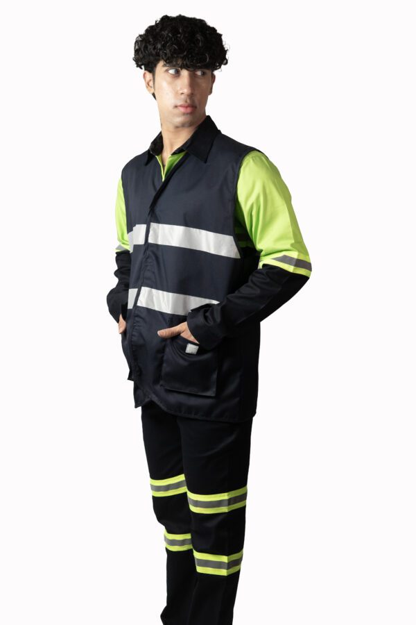 Industrial Vest Coat For Men With Reflecting Tape
