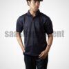 Black Classic Regular Half Sleeve T-Shirt for Men With Collar