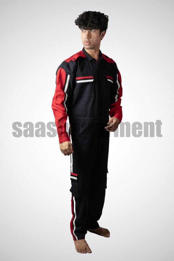 Black Cotton Boiler Suit For Men