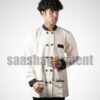 White Full Sleeve Chef Coat For Men Side 2