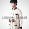 White Full Sleeve Chef Coat For Men Side