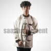 White Full Sleeve Chef Coat For Men Front