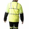 Lime Green Industrial Vest Coat For Men With Reflecting Tape