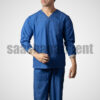 Blue Doctor Uniform for men || V-Neck || Set of Top & Bottom