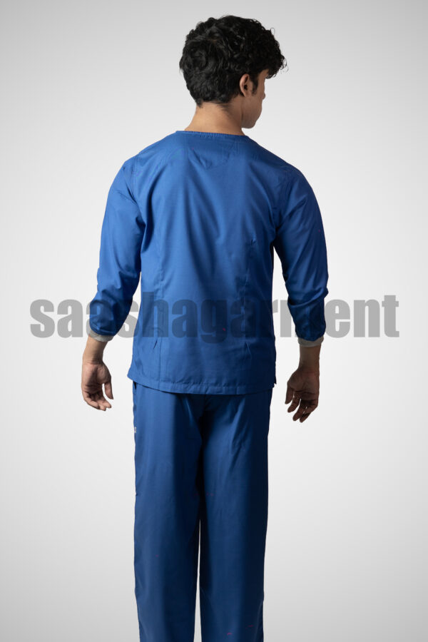 Blue Doctor Uniform for men || V-Neck || Set of Top & Bottom