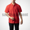 Red Classic Regular Half Sleeve T-Shirt for Men With Collar