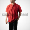 Red Classic Regular Half Sleeve T-Shirt for Men With Collar