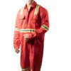 Red Boiler Suit With Reflective Tape for Men