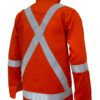 High-Visibility Orange Color Work Jacket for Men With Reflecting Tape | 2 Side Pockets