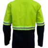 High-Visibility Green & Blue Color Work Safety Jacket for Men With Reflecting Tape