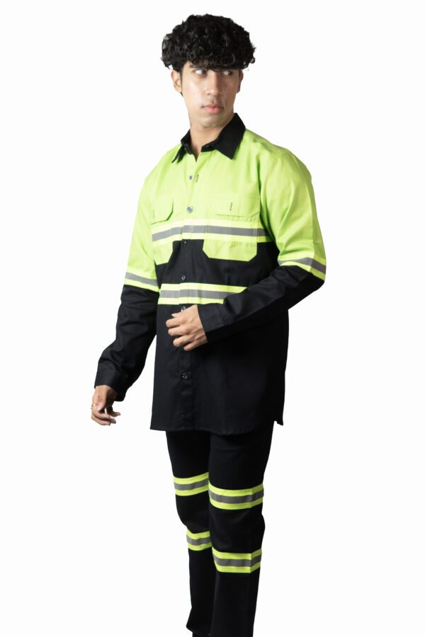 Industrial Worker Safety Shirt For Men With Reflecting Tape