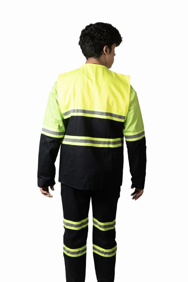 Industrial Safety Vest Coat For Men With Reflecting Tape