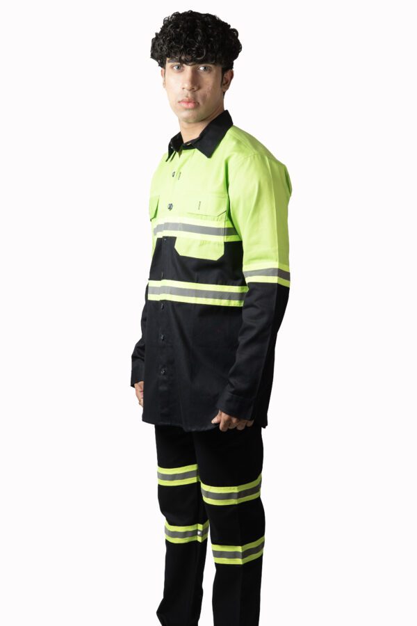 Industrial Worker Safety Shirt For Men With Reflecting Tape