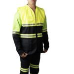 Industrial Safety Vest Coat For Men With Reflecting Tape