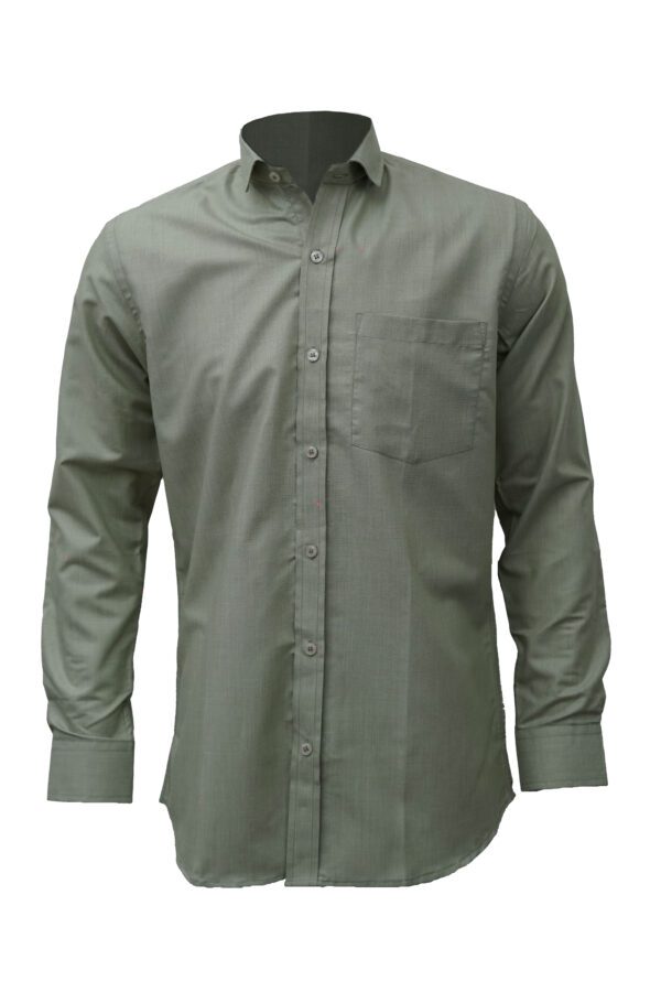 Saasha Garments Light Green Plain Shirt For Men Front