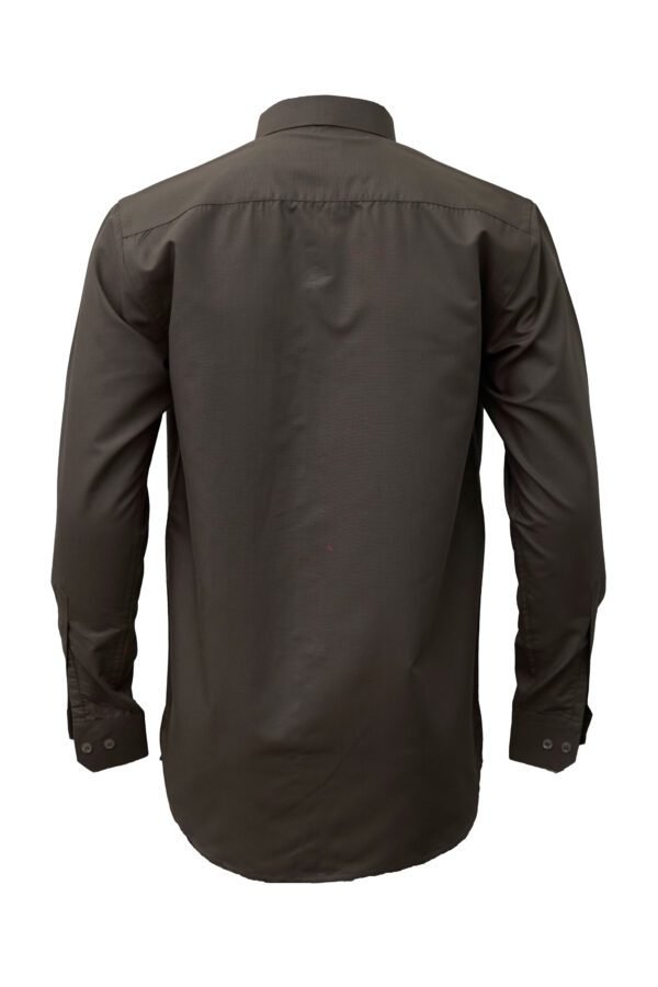 Saasha Garments Light Brown Plain Shirt For Men 2 Back