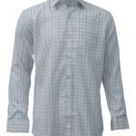 White With Grey Checks Shirt For Men Front