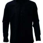Saasha Garments Dark Navy Blue Plain Shirt For Men Front