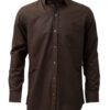 Saasha Garments Brown Plain Shirt For Men Front