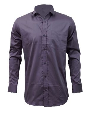 Saasha Garments Violet Plain Shirt For Men Front