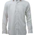 Saasha Garments Yellow With Grey Checks Shirt For Men Front