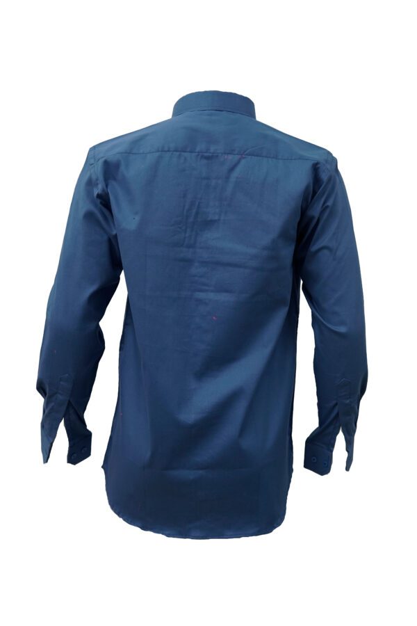 Saasha Garments Navy Plain Shirt For Men1 Back