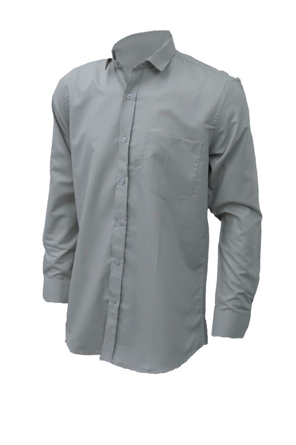 Saasha Garments Cream Plain Shirt For Men Front Side
