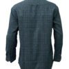 Saasha Garments Dark Green With Blue Checks Shirt For Men Back