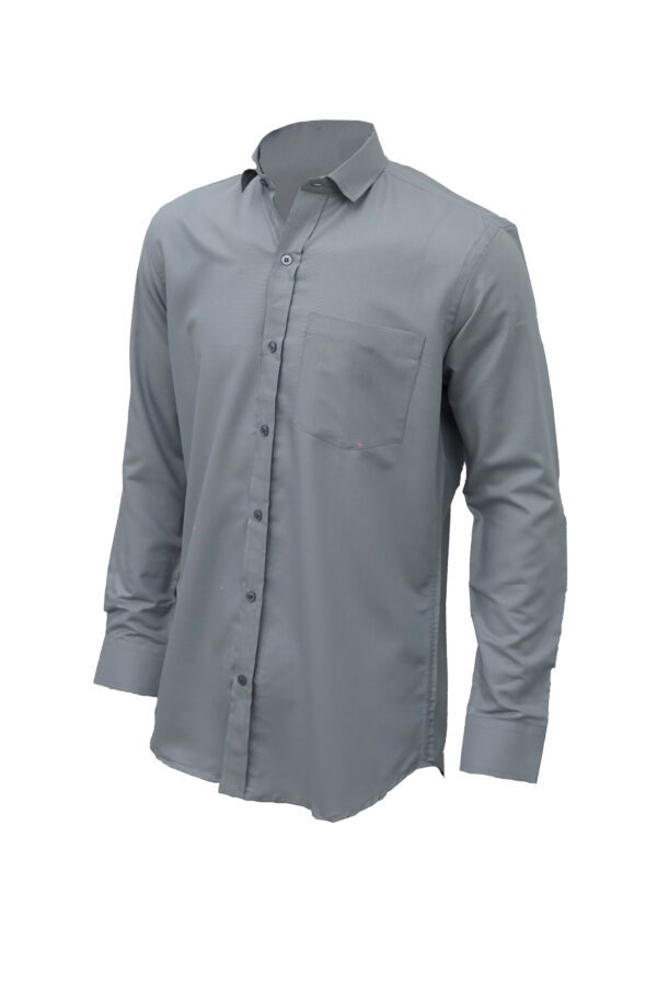 Saasha Garments Cream Plain Shirt For Men Front Side